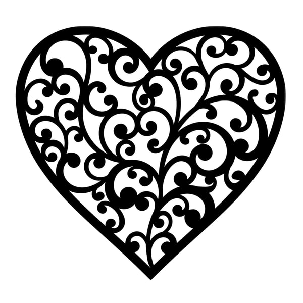 Hart Dxf File Heart svg, heart template, heart dxf, heart png, heart laser - Inspire ...