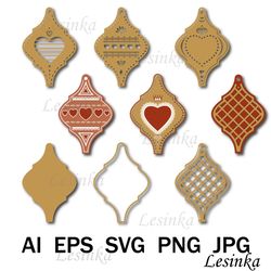 Arabesque monogram and 3D ornament