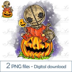 Sam Pumpkin Halloween 2 PNG files Fan Art Horror Movie clipart Halloween Sublimation halloween treat design Download