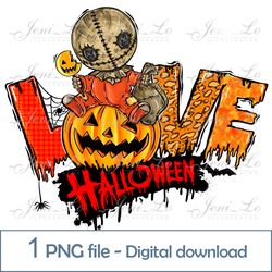 Sam Love Halloween 1 PNG file Halloween Love clipart Pumpkin Sublimation halloween treat design Digital Download