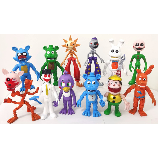 12pcs Set Five Nights At Freddy s FNAF Nightmare Action Figu