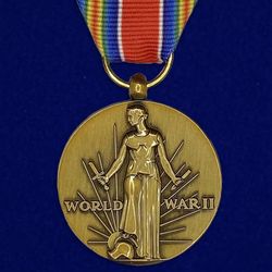 American medal for victory in World War II. Copy, reproduction