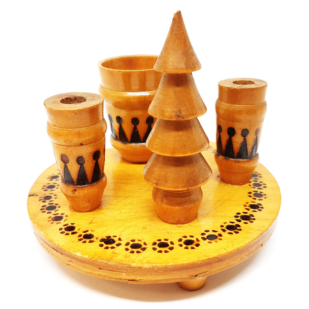 1 Vintage Wooden Pencil Holder Desktop device USSR 1970s.jpg