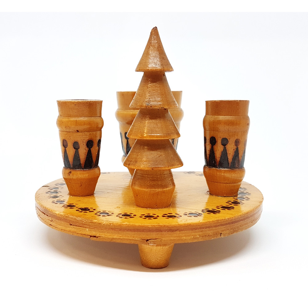 2 Vintage Wooden Pencil Holder Desktop device USSR 1970s.jpg