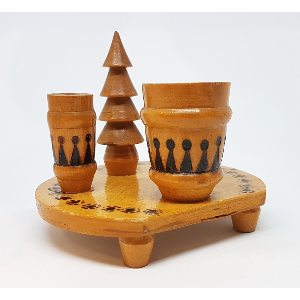 4 Vintage Wooden Pencil Holder Desktop device USSR 1970s.jpg