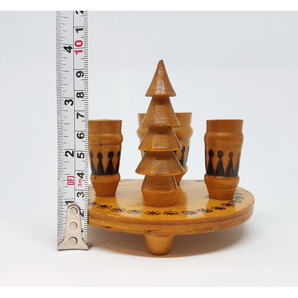 12 Vintage Wooden Pencil Holder Desktop device USSR 1970s.jpg