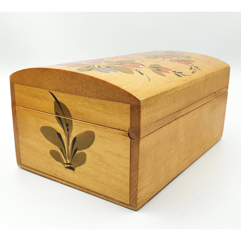 5 Vintage Wooden Casket box Gorodets painting Olympic Games in Moscow 1980.jpg