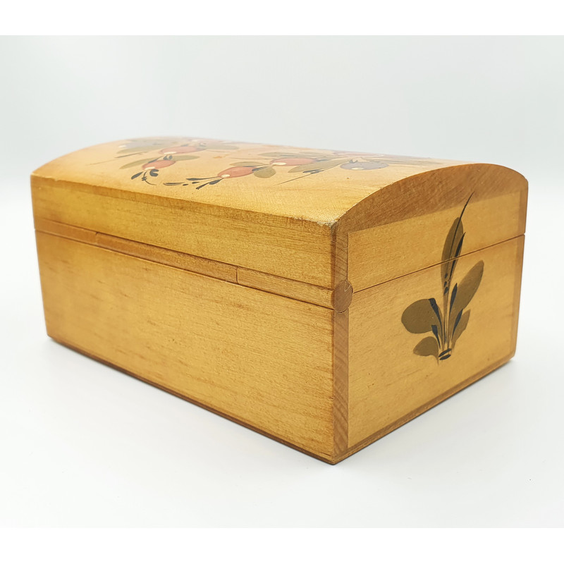 6 Vintage Wooden Casket box Gorodets painting Olympic Games in Moscow 1980.jpg