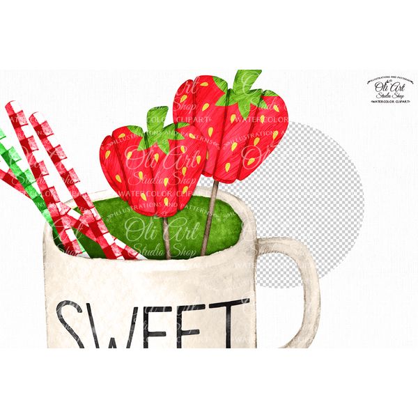 Tiered tray strawberry clipart_03.JPG