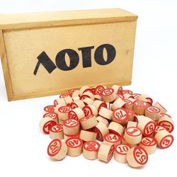 Vintage Wooden LOTTO USSR 1990s