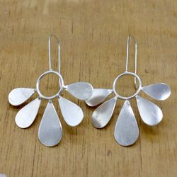 925 Silver Flower Women Earrings Jewelry