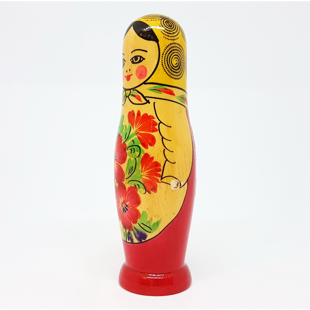 2 Vintage USSR Wooden Souvenir Nesting Doll MATRESHKA 1978 14 cm 5.5 incn.jpg