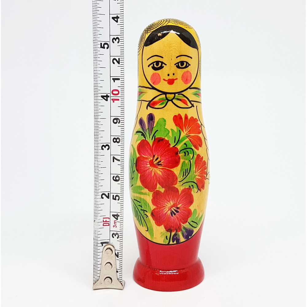 12 Vintage USSR Wooden Souvenir Nesting Doll MATRESHKA 1978 14 cm 5.5 incn.jpg