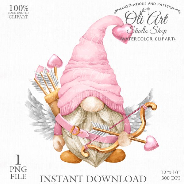 Red cupid gnome clipart_1.JPG