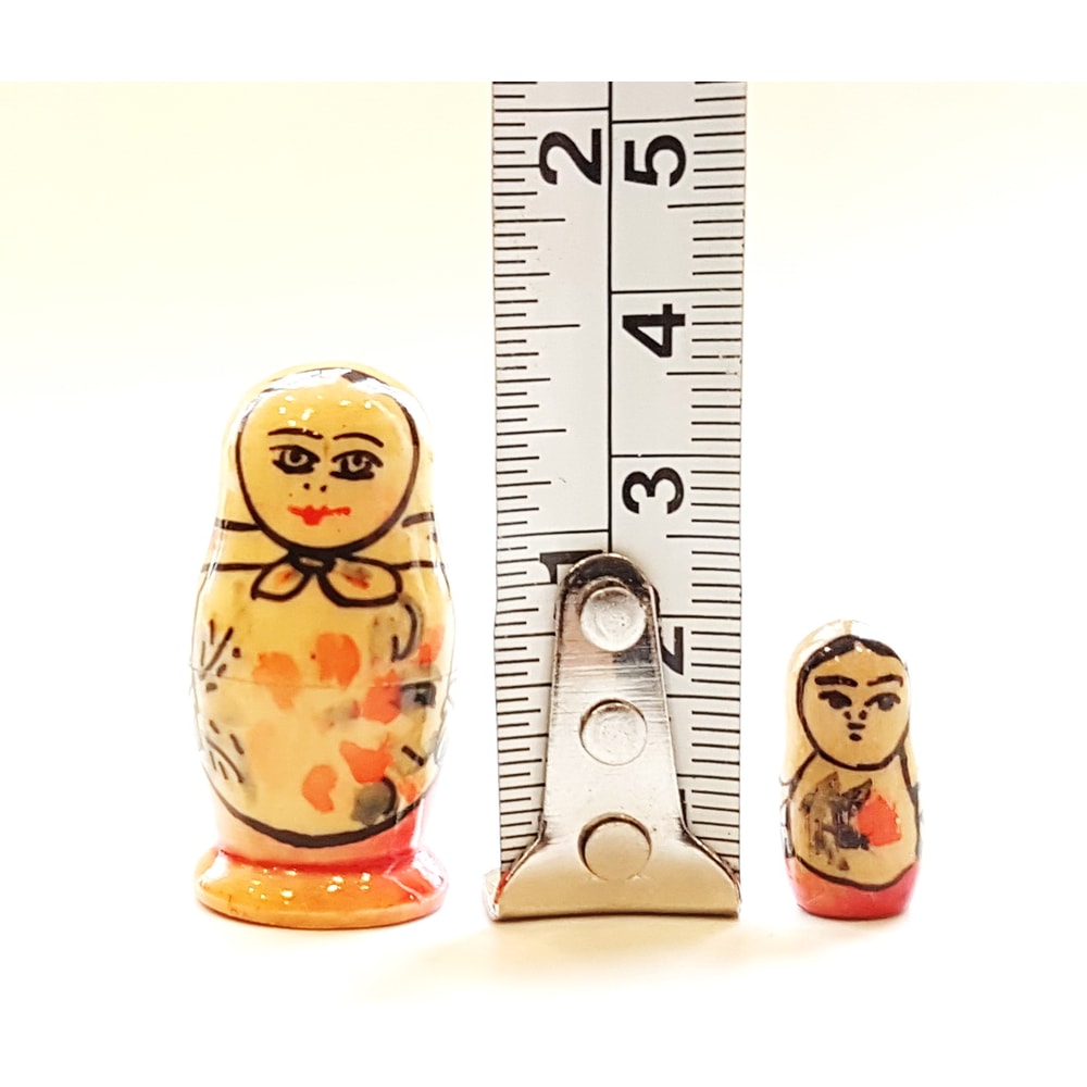 11 Vintage USSR Wooden Nesting Small Doll MATRESHKA set 2 pcs 1980s.jpg