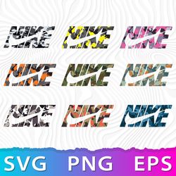 Nike Camo Logo Bundle SVG