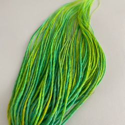 Synthetic Neon Green dreads extensions, Blue and  Yellow DE dreadlocks