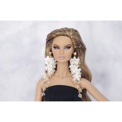 Fashion doll jewelry earrings Fashion royalty Poppy Parker Nu face Barbie