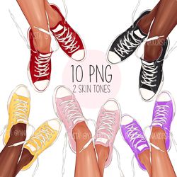 Sneakers clipart, shoe clipart, fashion clipart, planner clipart, legs clipart, girly sublimation
