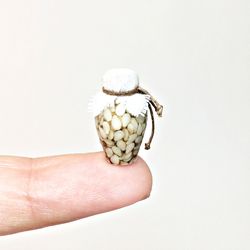 Dollhouse miniature 1:12 bottle of Pickled garlic!