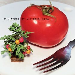 Dollhouse miniature 1:12 Tomato bush for the kitchen or garden!
