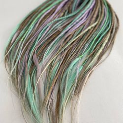 Unicorn dreadlocks extensions, synthetic Double Ended Mint dreads
