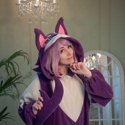 IN STOCK SALE, READY TO SHIP! Custom purple elegant cat kigurumi for 165-170 cm height