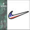 Nike USA flag embroidery design