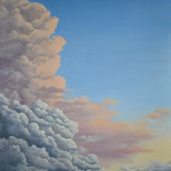 Clouds Painting Sky Canvas Oil Painting 31 by 24 Original Art Skyscape Large Wall Art