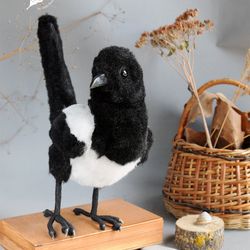 realistic toy magpie realistic bird