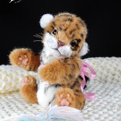 Custom order Realistic toy tiger cub teddy bear friend
