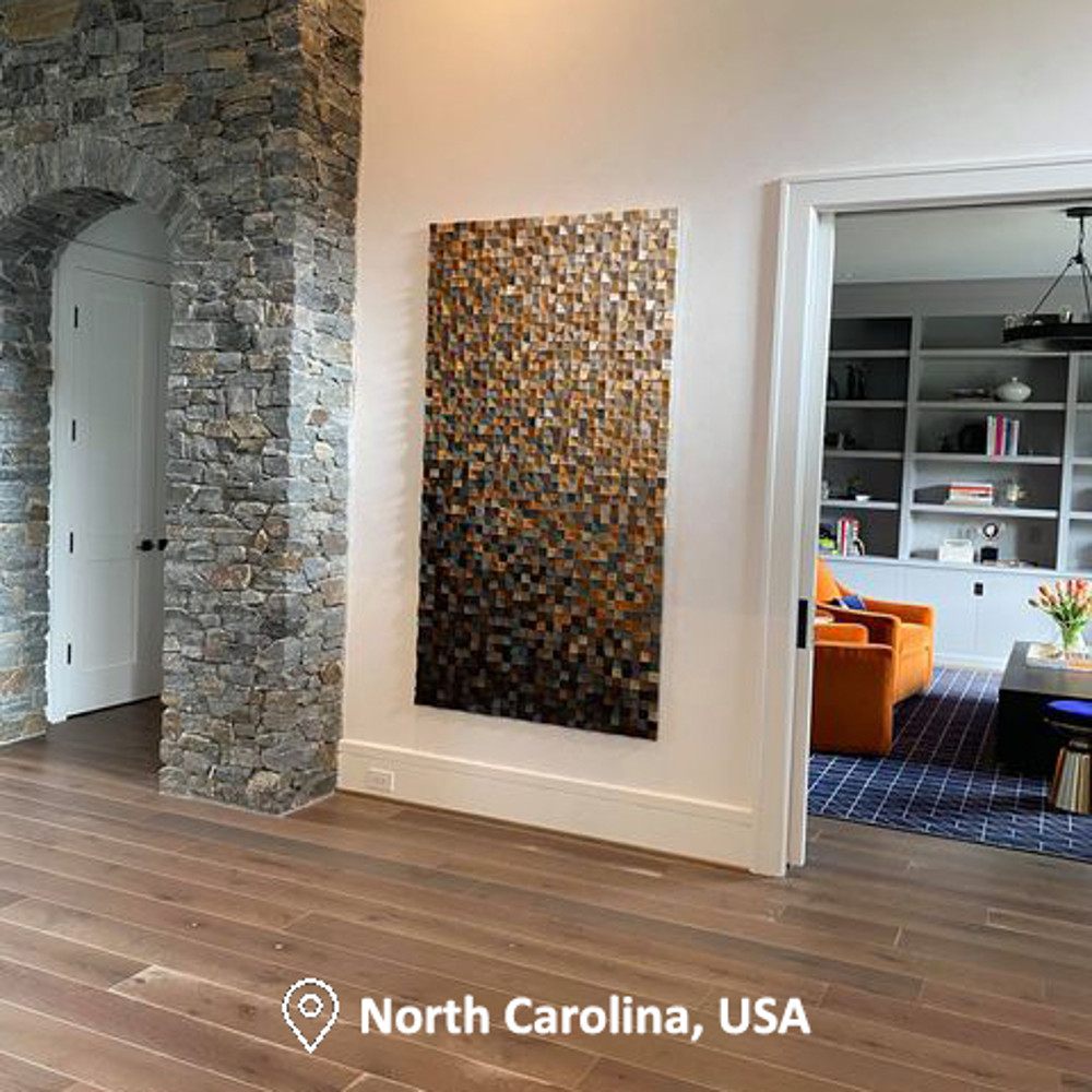 Abstract-wood-painting-in-gray-white-brown-natural-teal-green-black