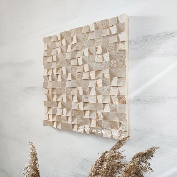 Natural-wood-wall-art-for-minimalist-interior