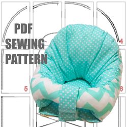 Baby Pillow Seat pdf pattern, pillow for newborns, seat for baby, pillow for toddlers, sewing pattern for baby,baby seat