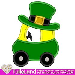 St. Patrick's Day Truck Car Shamrock Car Clover Shamrock Truck  Irish Truck Car Applique Design for Machine Embroidery