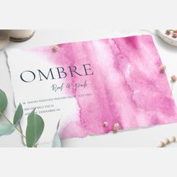 ombre watercolor texture background red & pink,digital ,wallpaper,wedding invitation, card design,gradient,wash,feminine