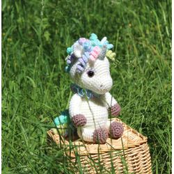 unicorn crochet toys plush toys stuffed animal crochet baby gift valentine's day nursery decor