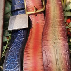 beltthe belt is genuine leather. handmade work.