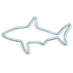 Shark scribble stitch embroidery design,Shark machine embroidery design,INSTANT DOWNLOAD-1354