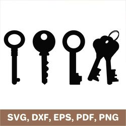 Key svg, keys svg, key dxf, keys dxf, key png, keys png, key template, key clipart, key clipart, key cutout, SVG, DXF