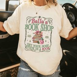 belle princess shirt  belle shirt  beauty and the beast shirts  belles book shop tee  book lover gift family vacation tr