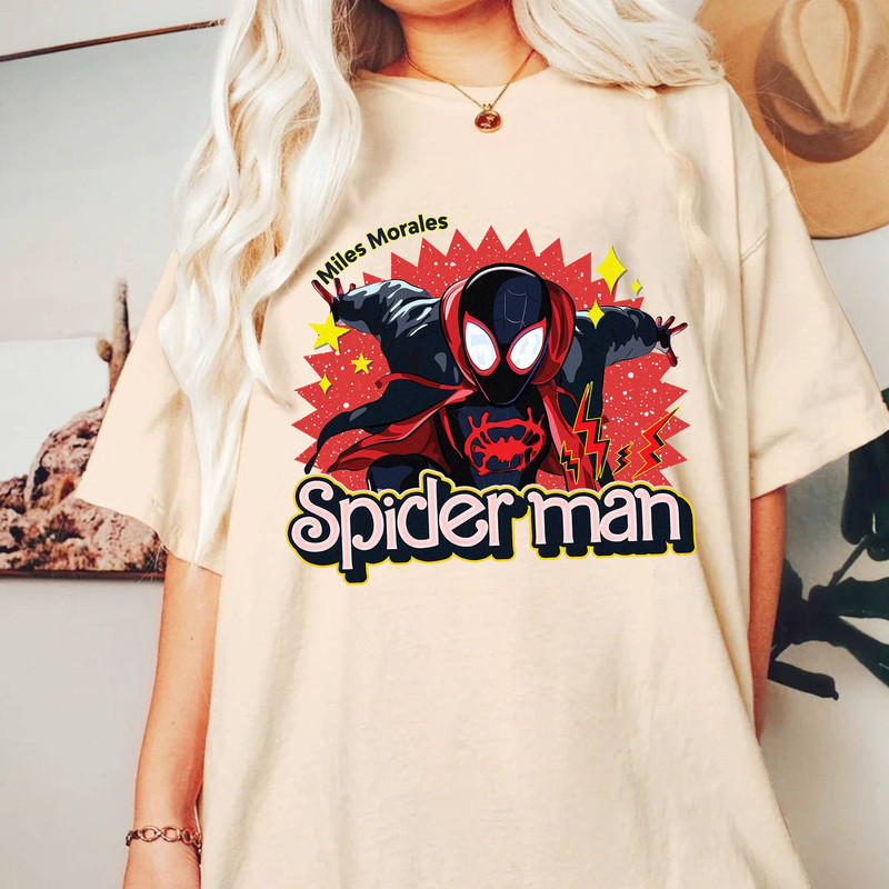 Black Spider Man Shirt Miles Morales Spiderman Shirt Spider-Man Across the Spider-Verse Shirt Superhero Shirt.jpg