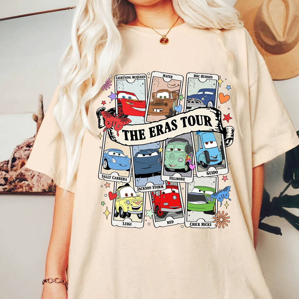 Cars The Eras Tour Tarot Card Shirt Cars Land Shirt Lightning McQueen Doc Hudson Tow Mater Shirt Family Trip.jpg