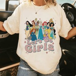 lets go girls princess western country music rodeo southern retro long live cowboy disneyland shirt  cinderella jasmine