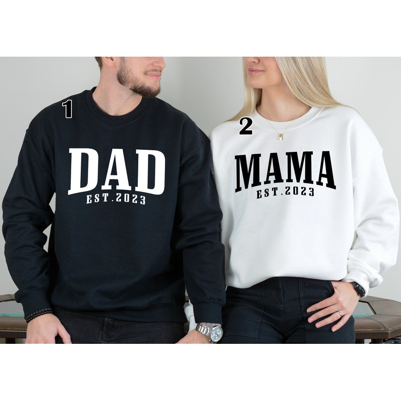 Mama and Dad Shirts New Dad Shirt, Gift for New Mom, Pregnancy Announcement Shirts, Christmas Gift For Mom and Dad.jpg