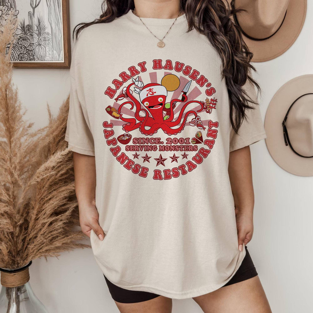Monsters Inc Octopus Chef Harryhausen's Japanese Restaurant Shirt  Monsters Inc Shirt  Monster Birthday Shirt  Disneyland Shirt.jpg