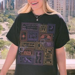 nesta archeron acotar cauldron blessed lady death band shirt sarah j maas velaris crescent city rhysand cassian sjm lice