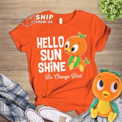orange bird shirt  orange bird hello sunshine shirt  family vacation  magic kingdom birthday gifts for kid 1