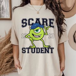 pixar monsters university scare student mike tshirt  mike wazowski shirt  disneyland shirt  monsters birthday shirt