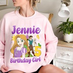 rapunzel princess family birthday shirt  princess birthday shirt tangled movie shirt  rapunzel flynn rider birthday part